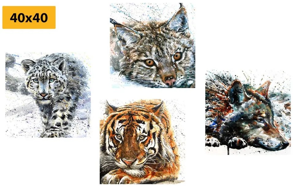 Set di quadri – Animali in splendida versione acquerello