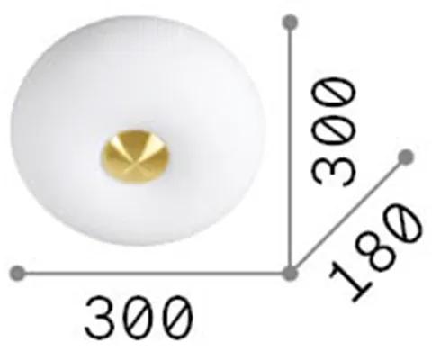 Plafoniera Moderna Arizona Vetro Bianco 2 Luci Gx53 9W 3000K Luce Calda