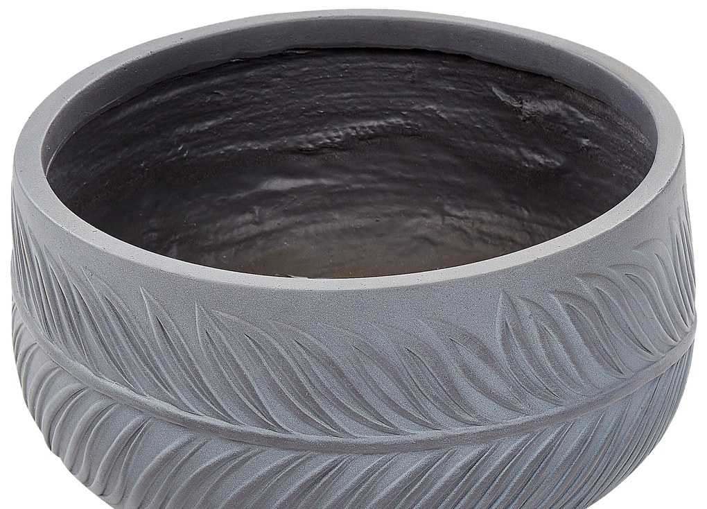 Vaso da fiori argilla grigio 35 x 35 x 19 cm FTERO Beliani
