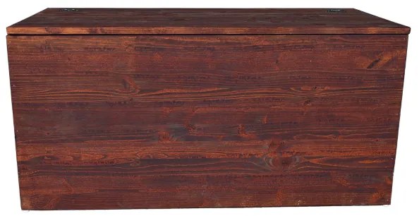 Cassapanca pouf contenitore in legno massello NOCE cm 98