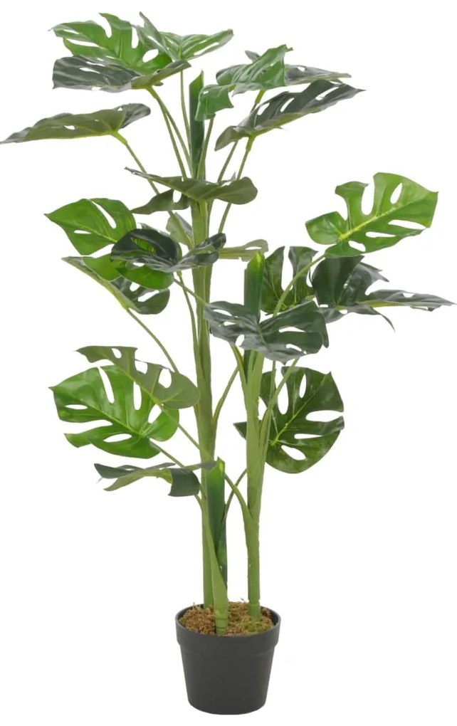 Monstera Artificiale con Vaso Verde 100 cm