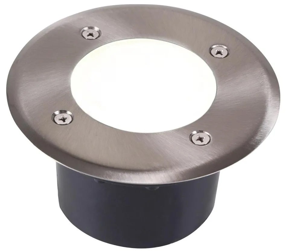 Lampada LED segnapasso MIVO LED/3W/230V diametro 12 cm IP67 cromo opaco