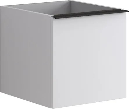 Mobile da bagno sospeso sotto lavabo L 40 x H 40 x P 45.5 cm bianco laccato, 2 cassetti Pixel plain