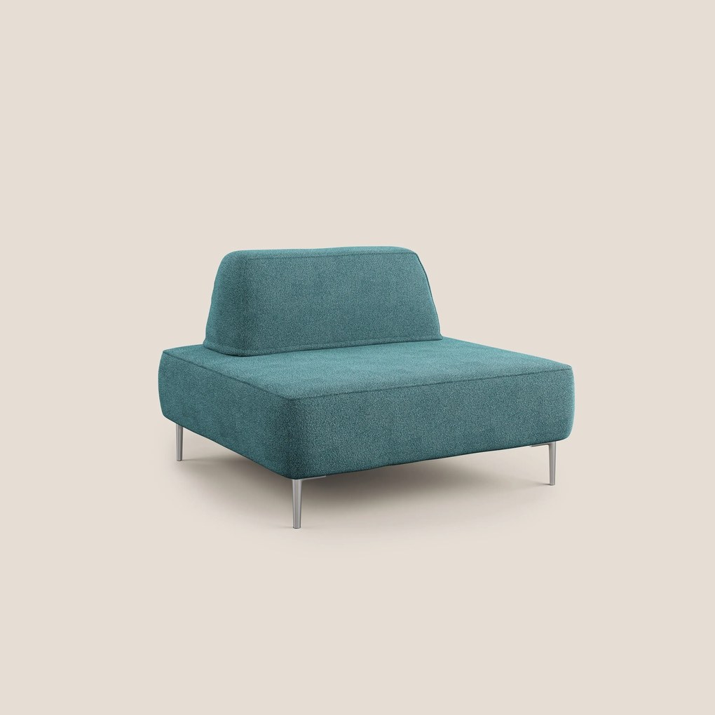 Newton poltrona modulare con schienali movibili T07 azzurro