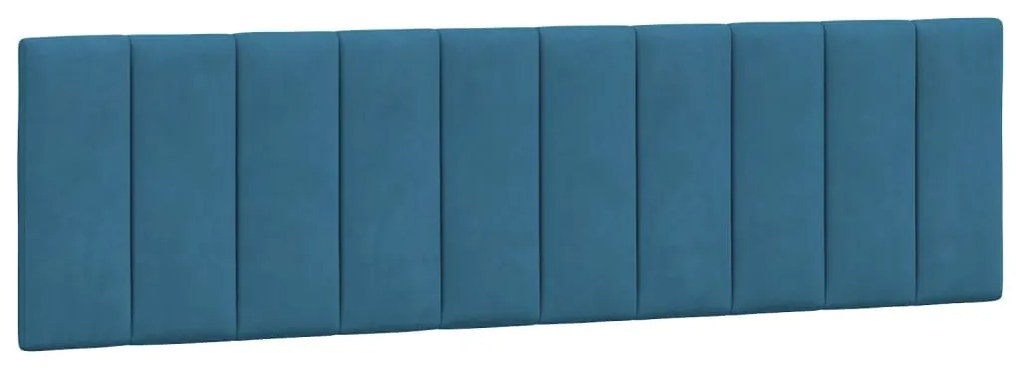 Cuscino testiera blu 180 cm in velluto