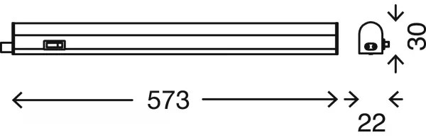 Brilo - Lampada LED sottopensile 8W, 230V, 4000K, 58,5 cm