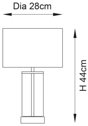 Endon 102674 - Lampada da tavolo dimmerabile LESSINA 1xE27/10W/230V cromo lucido/bianco