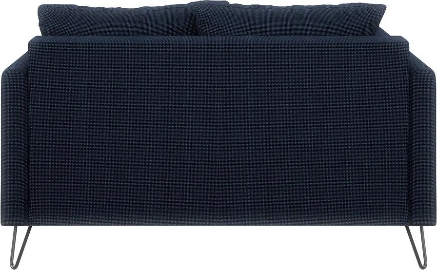 Divano blu scuro con rivestimento in ciniglia 140 cm Freya – Ropez