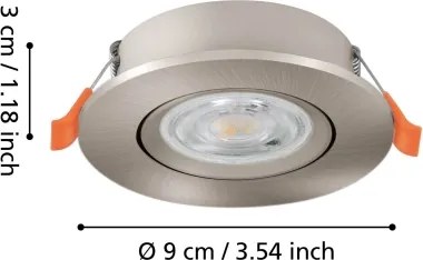 Eglo 902267 - Faretto da incasso LED BARRANCO LED/4,8W/230V, cromato