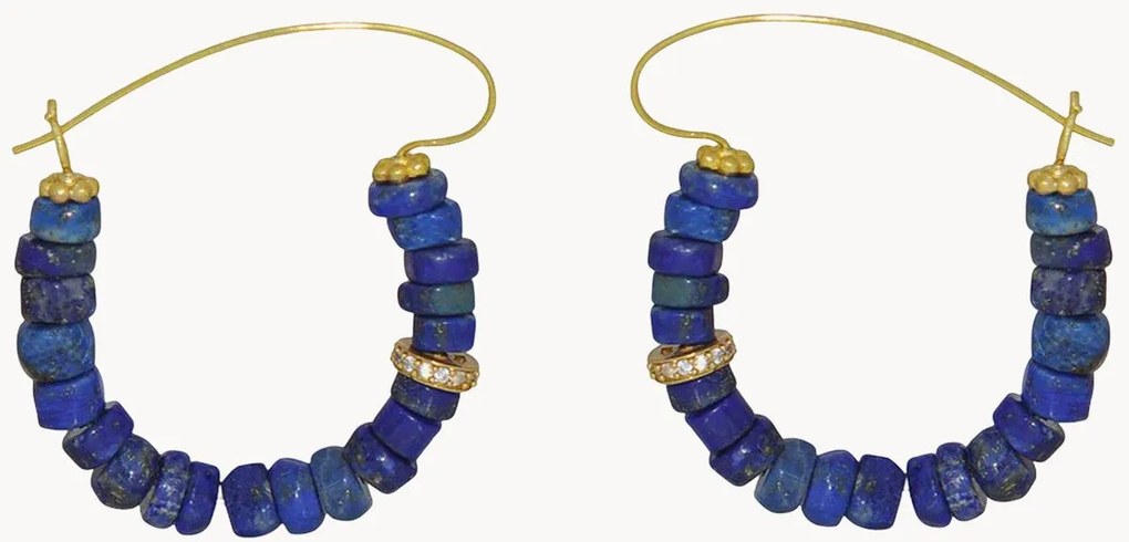 Orecchini placcati in oro con lapislazzuli Neo