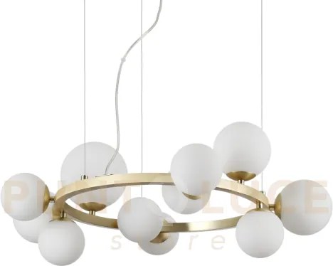 Perlage lampadario a sospensione 11 luci attacco g9 lampadine inclu...