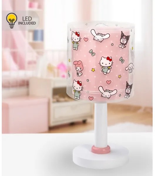 Dalber 41251 - Lampada notturna LED per bambini HELLO KITTY&FRIENDS 1xG4/4W/230V rosa