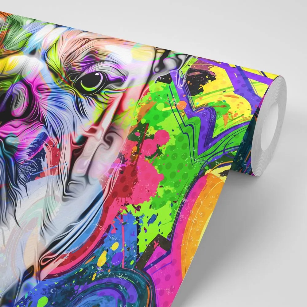 Carta da parati autoadesiva – Bulldog pop-art