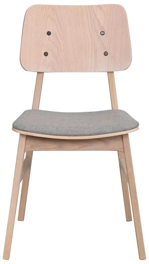 Sedia da pranzo marrone chiaro con seduta grigio chiaro Nagano - Rowico