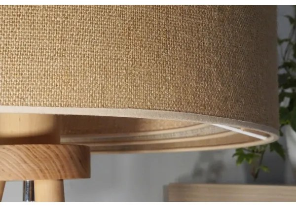 Duolla - Lampada da tavolo YUTE TRIO 1xE27/15W/230V diametro 25 cm marrone/grigio/beige