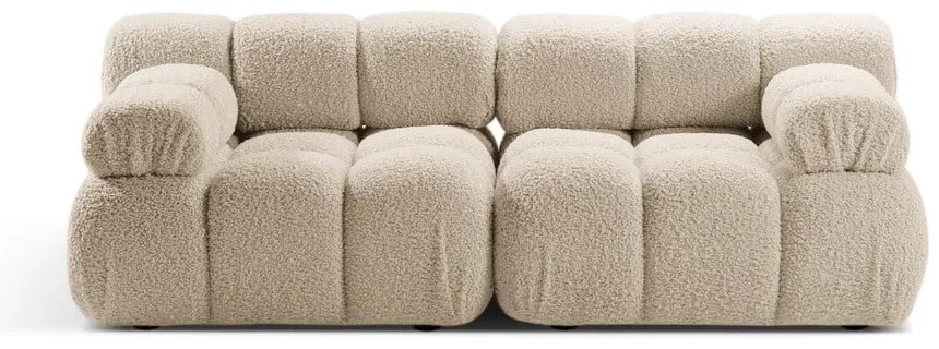 Divano componibile beige in tessuto bouclé 188 cm Bellis - Micadoni Home