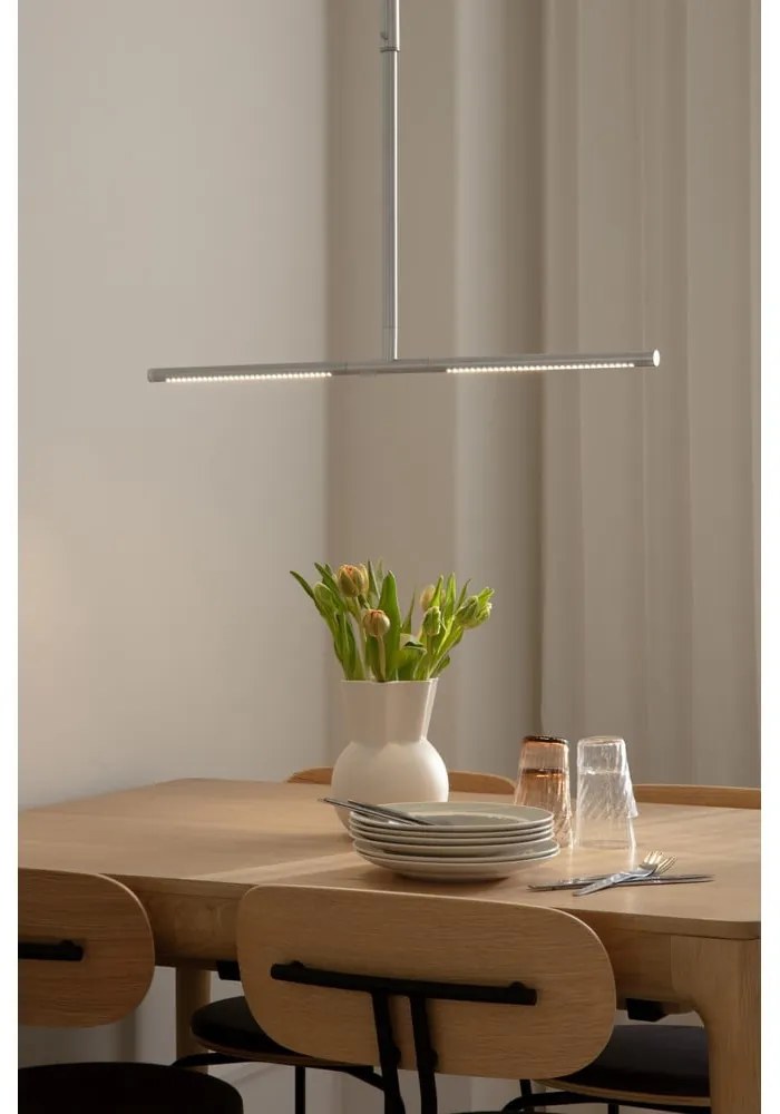 Lampadario LED argentato in metallo con paralume in metallo Omni Ceiling – UMAGE