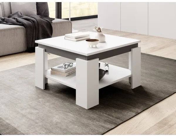 Tavolino da salotto OLAF bianco/antracite
