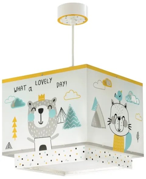 Dalber D-73242 - Lampadario per bambini HELLO LITTLE 1xE27/15W/230V