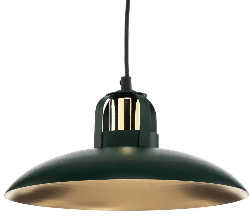 Eko-Light Lampada a sospensione Felix, verde/oro, a 1 luce