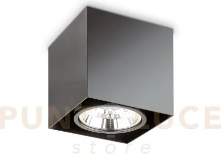 Mood faretto 1 luce attacco gu10 nero 15x15cm lampadina inclusa ori...