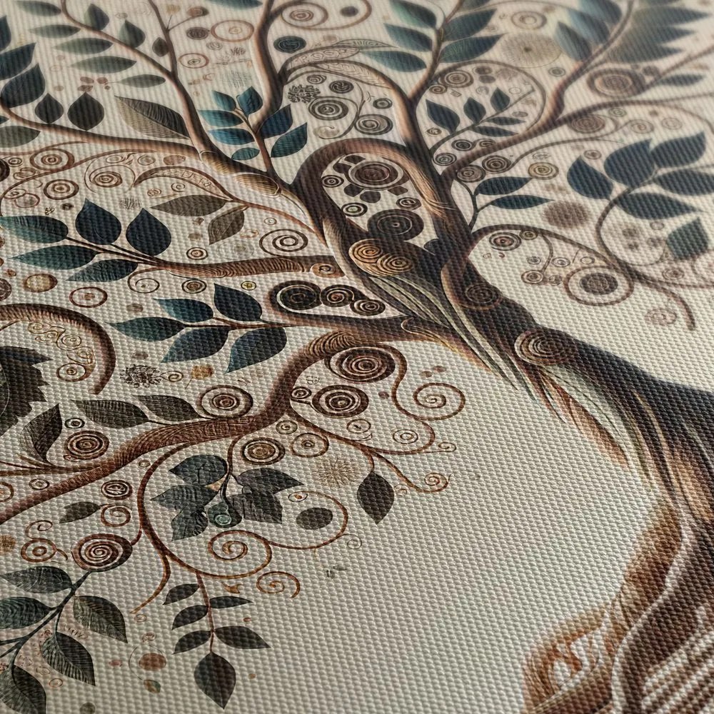Quadri 5 pezzi – Albero della vita decorativo con ornamenti