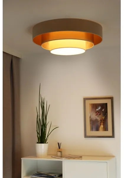 Duolla - Plafoniera LED LUNETA LED/26W/230V diametro 60 cm 4000K beige/oro