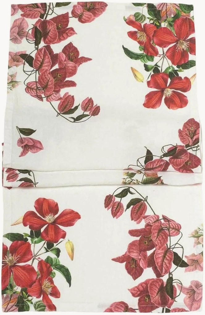 Runner da tavolo in lino Climbing Flowers