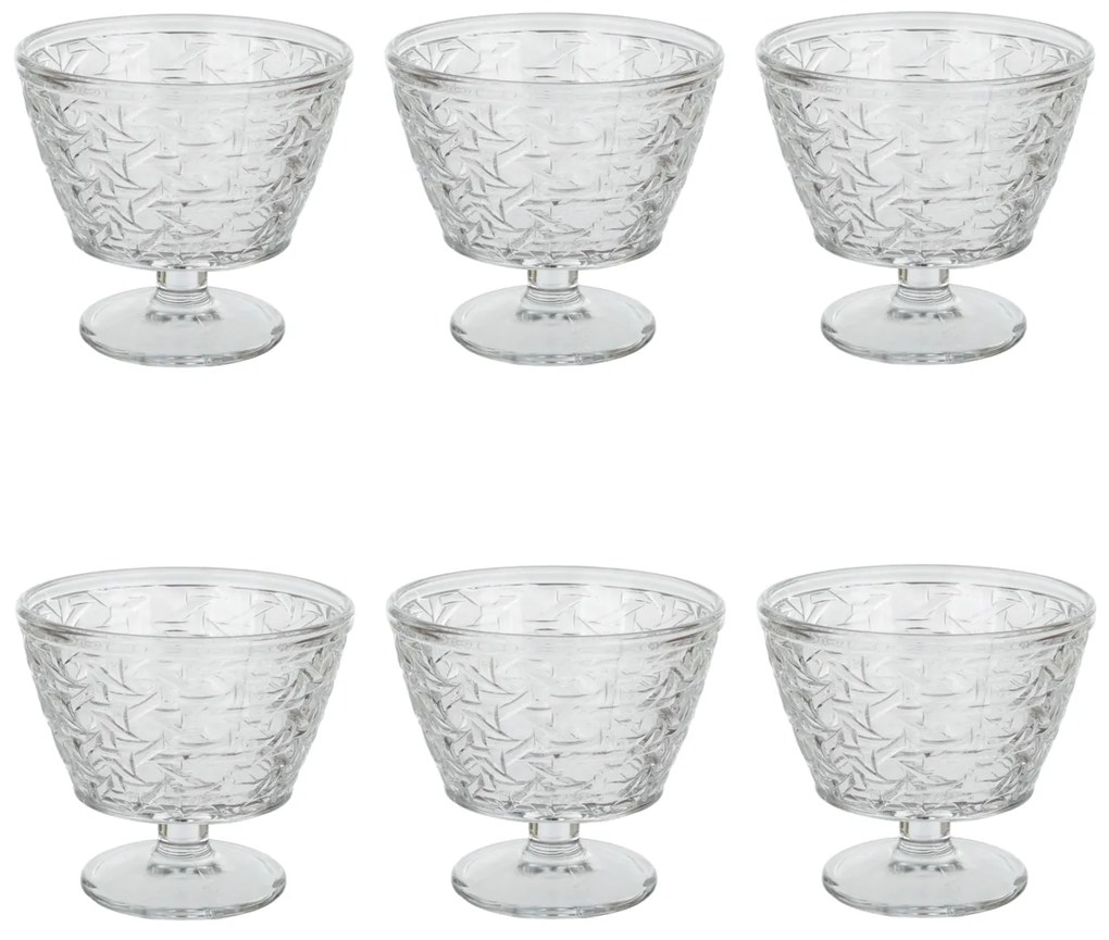 Set 6 coppette gelato in vetro 355 ml Tahiti