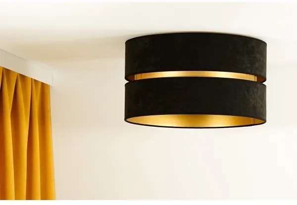 Duolla - Plafoniera DUO 1xE27/40W/230V diametro 40 cm nero/oro