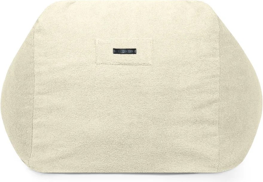 Puof a sacco color crema con rivestimento in bouclé Sofa Snug – SLOWDOWN