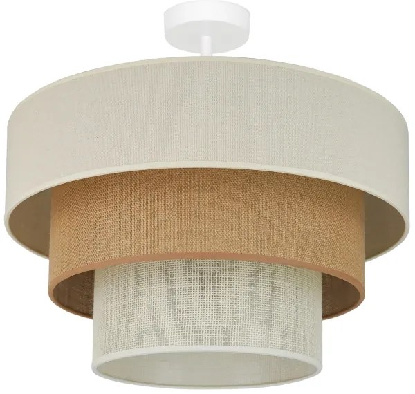 Brilagi Plafoniera DENVER LUNETA 1xE27/15W/230V Ø45 beige/marrone/crema