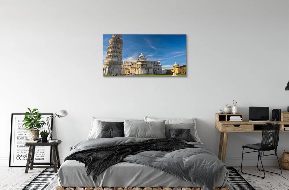 Quadro su tela Cattedrale della torre della curva italiana 100x50 cm