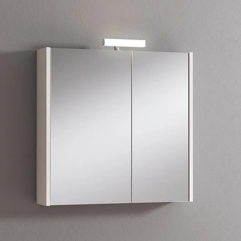 Pensile con luce Akira larice L 71.5 x H 70 x P 15.5 cm