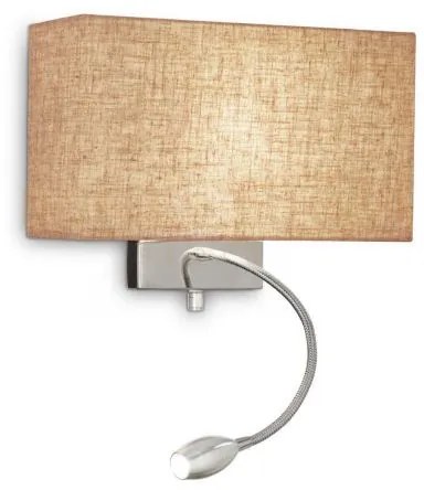 Hotel applique led 3000k 1,5w  50 lm + 1 luce attacco e27 doppio in...