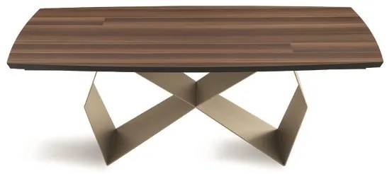 Tavolo allungabile 300 cm con base metallo Beige e piano Eucalipto WALL