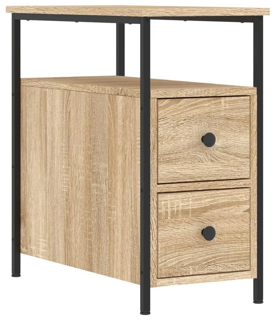Comodini 2 pz rovere sonoma 30x60x60 cm in legno multistrato