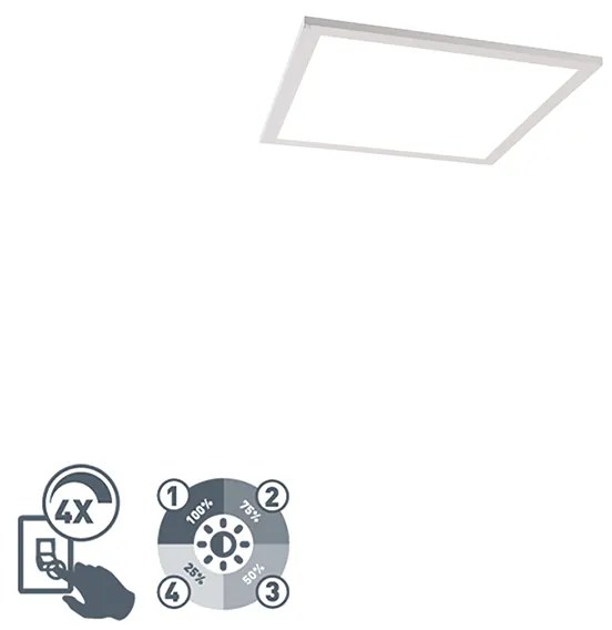Plafoniera bianca 40 cm con LED dimmerabile a 4 livelli - Liv