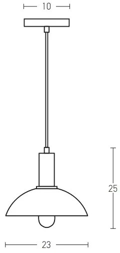 Zambelis 180052 - Lampadario a sospensione con filo 1xE27/40W/230V nero
