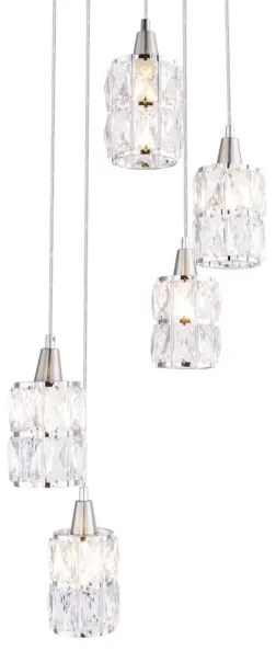 Globo 15760-5 - Lampadario a sospensione con filo WOLLI 5xE14/40W/230V