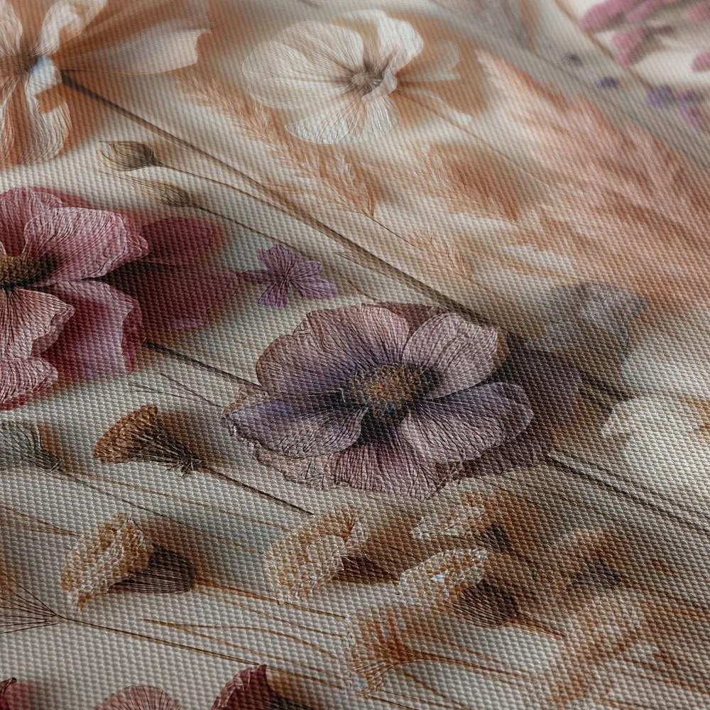Quadro su tela – Fiori secchi in toni beige