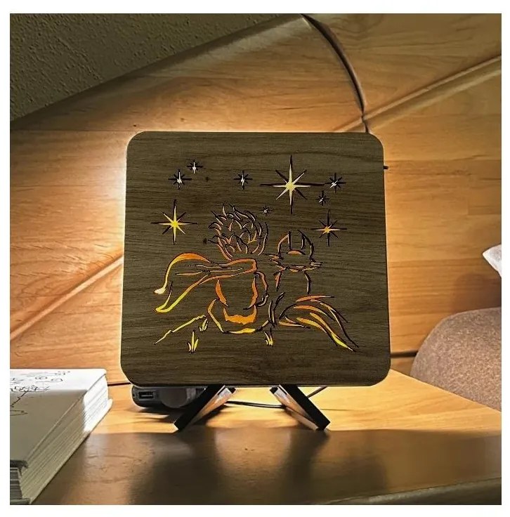 Li-Go 5788/DUB2 - Lampada decorativa da tavolo LED/12W/230V 19x19 cm rovere/Il Piccolo Principe