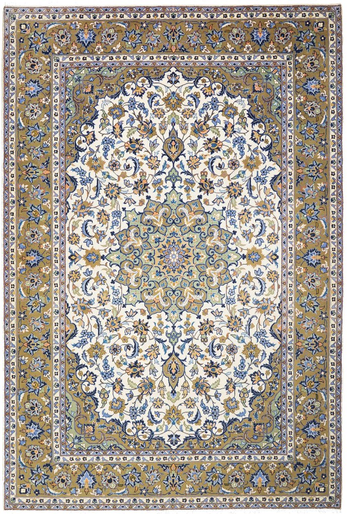Najafabad Tappeto 230 x 330 Beige (Iran) Annodato A Mano