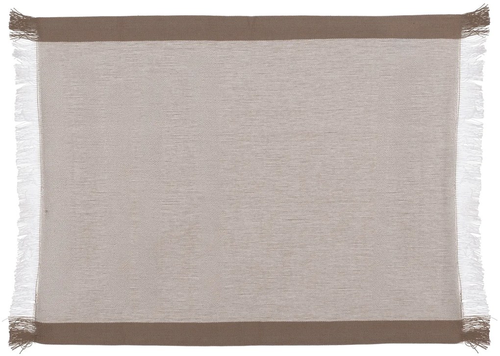 Tovaglietta cotone 35x45 cm tinto filo tortora
