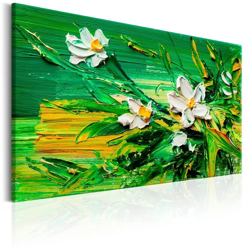 Quadro  Impressionist Style: Flowers  Colore Verde, Dimensioni e Misure 60x40