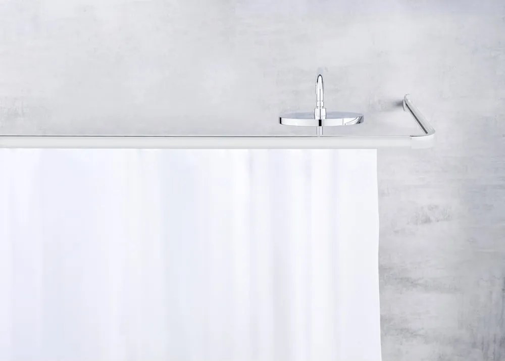 Asta per tende da doccia in argento lucido Era - Wenko