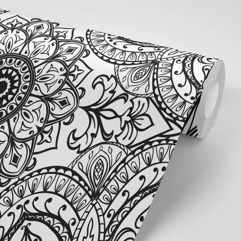 Carta da parati – Ornamento in bianco e nero