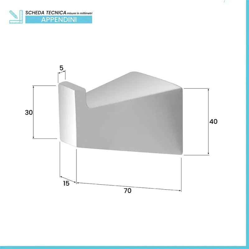 Set con appendino, porta rotolo e porta salviette a muro cromo Giza