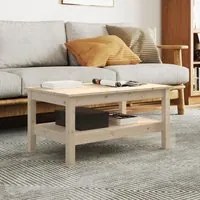 Tavolino da Salotto 80x50x40 cm Legno Massello di Pino cod mxl 20744