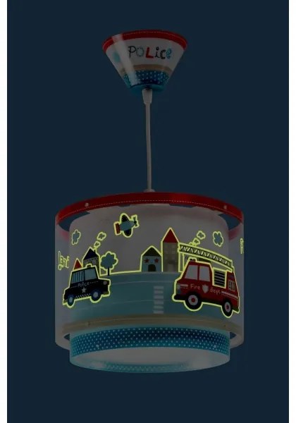 Dalber D-60612 - Lampadario per bambini POLIZIA 1xE27/60W/230V
